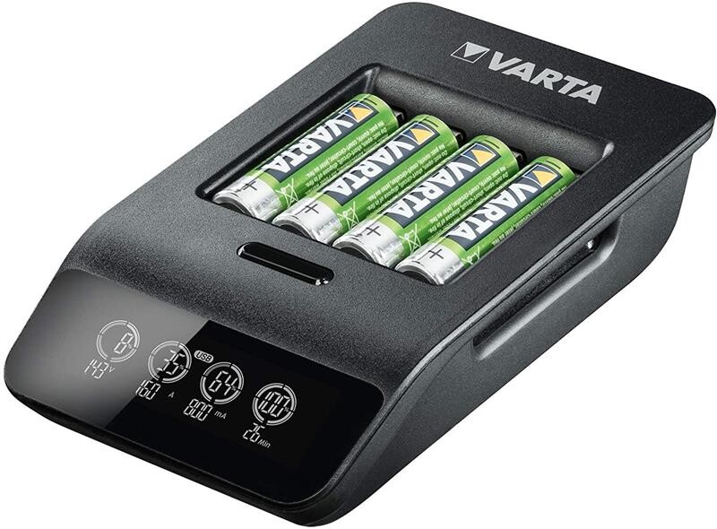 Мережевий зарядний пристрій Varta LCD Smart Plus Charger + 4 х Ni-Mh AA 2100 mAh (57684101441)