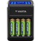 Фото - Мережевий зарядний пристрій Varta LCD Plug Charger + 4 х Ni-Mh AA 2100 mAh (57687101441) | click.ua