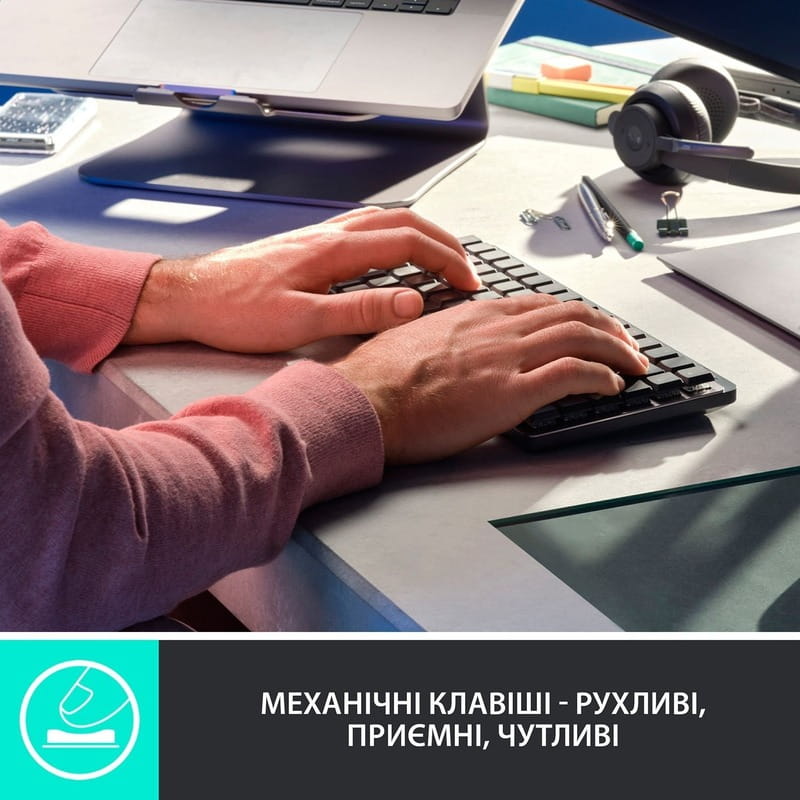 Клавиатура беспроводная Logitech MX Mechanical Mini Bluetooth Illuminated Graphite (920-010782)