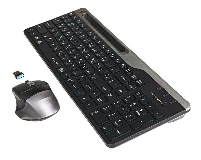 Комплект (клавіатура, миша) бездротовий A4Tech FB2535CS Smoky Grey