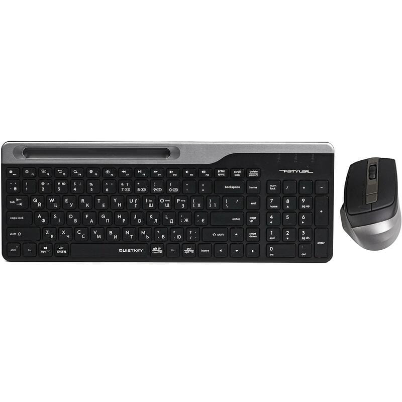 Комплект (клавіатура, миша) бездротовий A4Tech FB2535CS Smoky Grey