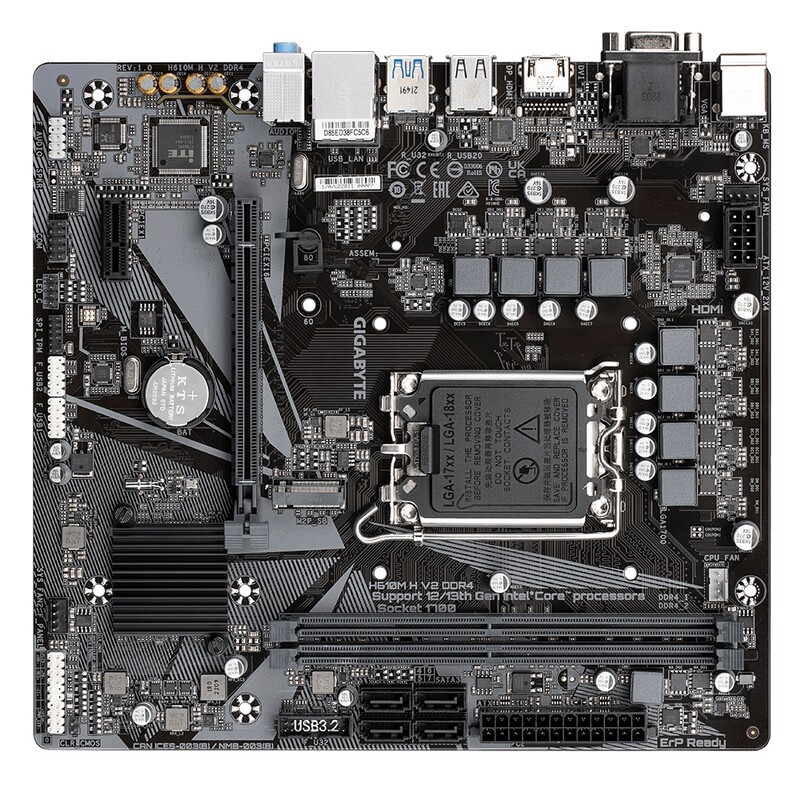 Материнская плата Gigabyte H610M H V2 DDR4 Socket 1700