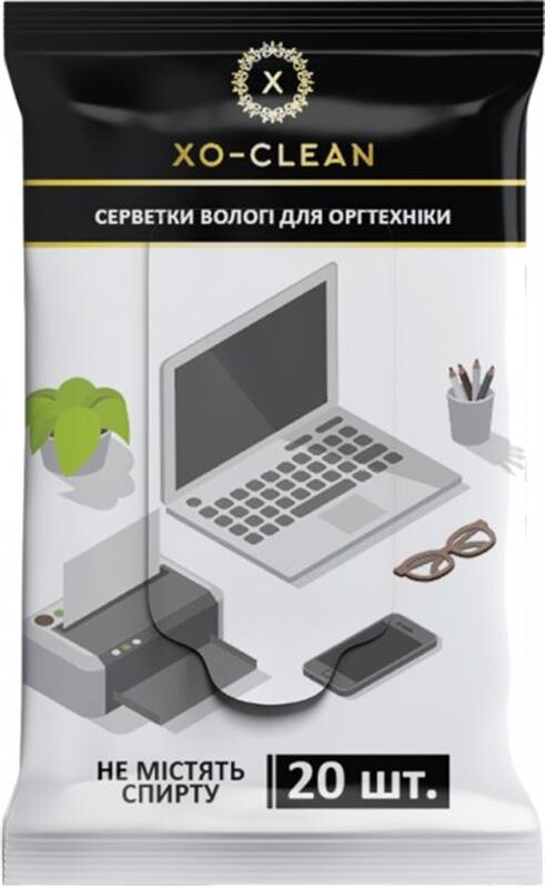 Вологі серветки для оргтехніки XoKo XO-Clean 20 шт (XO-Clean-20)