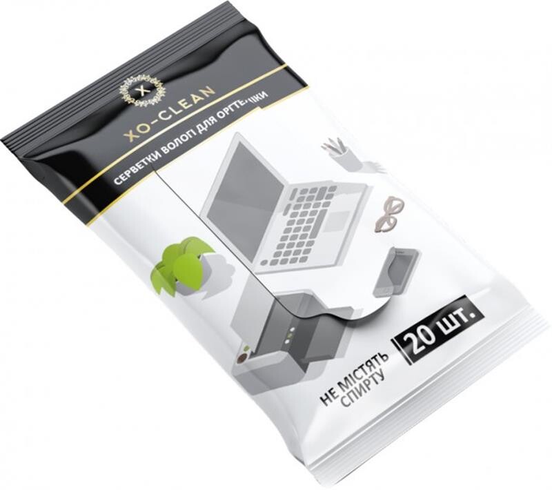 Вологі серветки для оргтехніки XoKo XO-Clean 20 шт (XO-Clean-20)