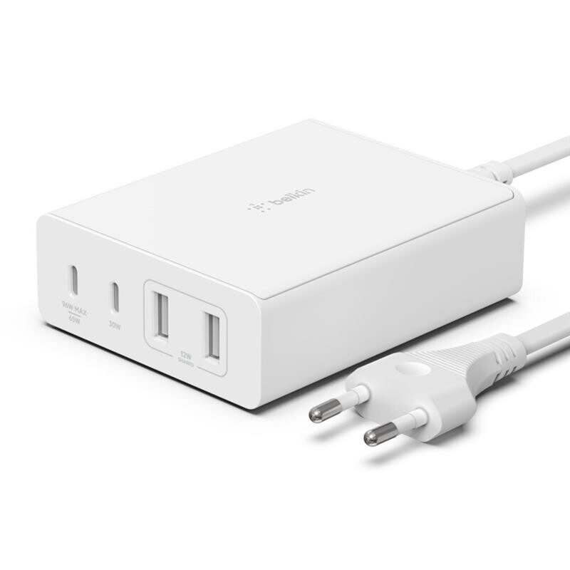 Мережевий зарядний пристрій Belkin Home Charger 108W Dual USB-С/USB-A (WCH010VFWH)