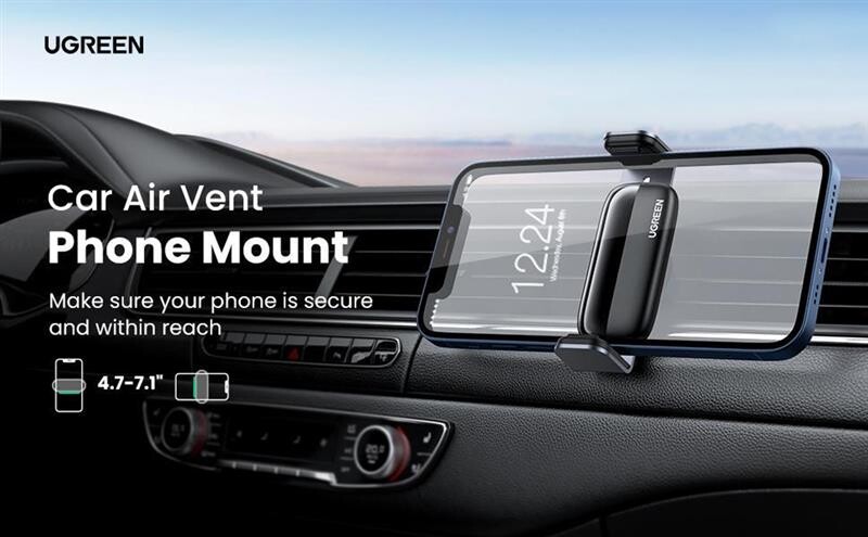 Тримач автомобільний Ugreen LP120 Air Vent Phone Holder Black (10422)