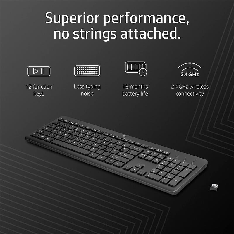 Клавіатура бездротова HP 230 WL Black (3L1E7AA)