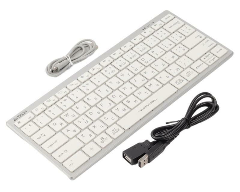 Клавиатура беспроводная A4Tech Fstyler FBX51C White