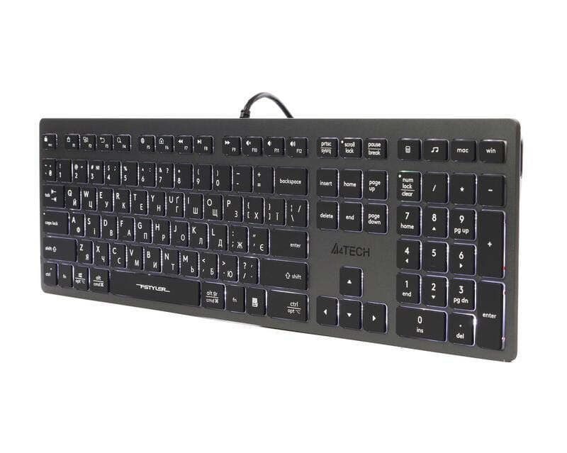 Клавіатура A4Tech Fstyler FX60H Grey White Backlit
