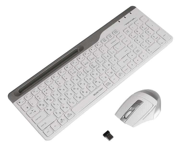 Комплект (клавіатура, миша) бездротовий A4Tech FB2535C Icy White