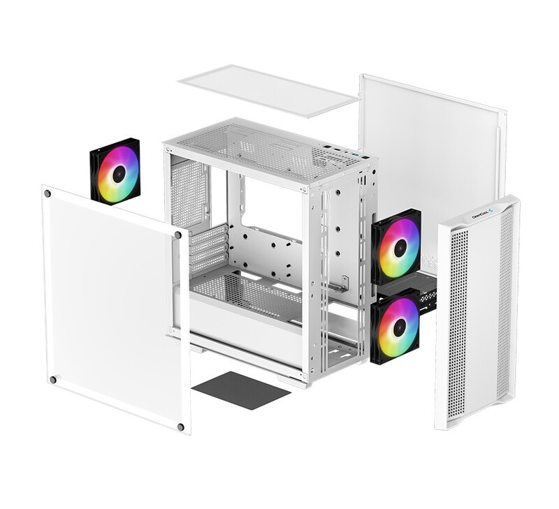 Корпус DeepCool CC360 White ARGB (R-CC360-WHAPM3-G-1) без БЖ