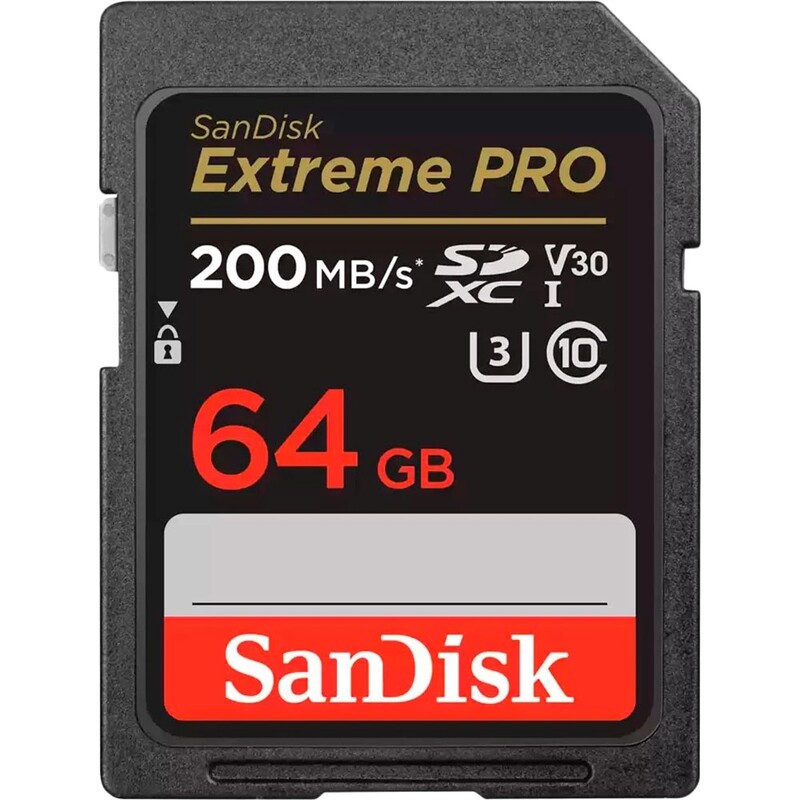 Карта пам`яті SDXC 64GB UHS-I/U3 Class 10 SanDisk Extreme Pro V30 R200/W90MB/s 4K (SDSDXXU-064G-GN4IN)
