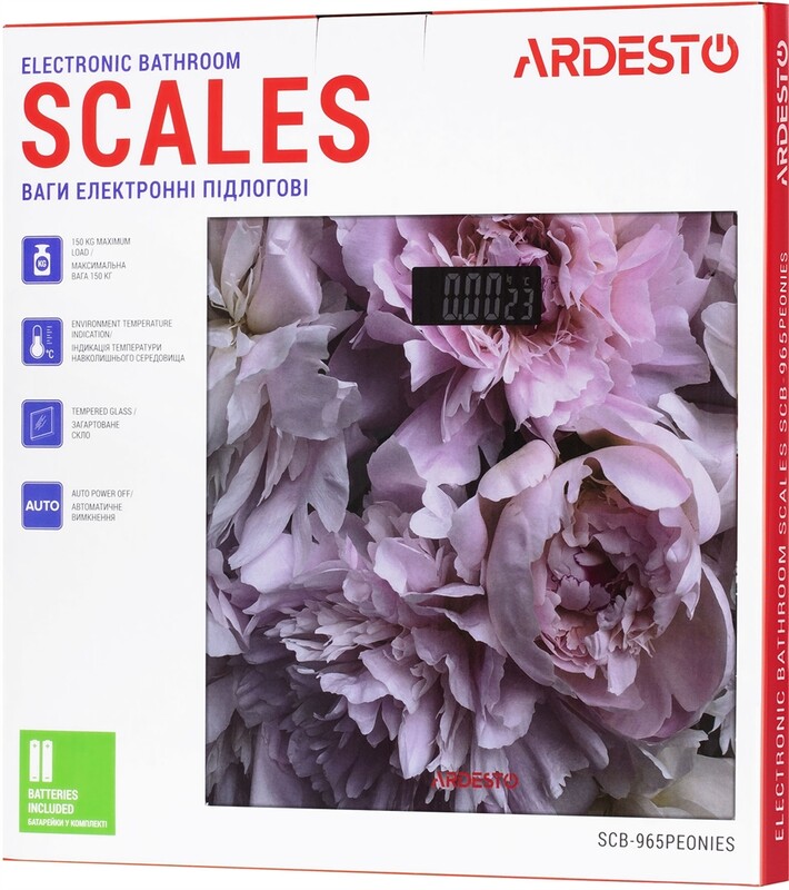 Весы напольные Ardesto SCB-965PEONIES