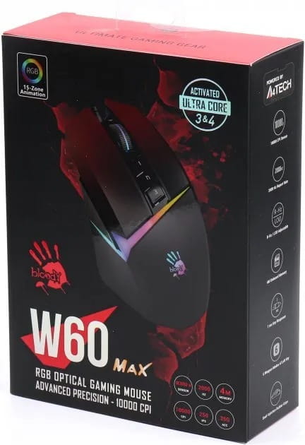 Мышь Bloody W60 Max Gradient Red