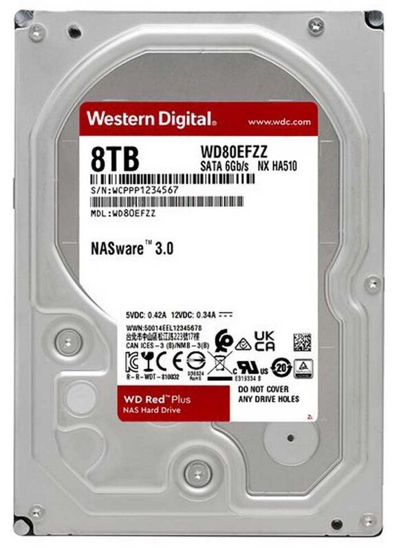 Накопитель HDD SATA 8.0TB WD Red Plus 5700rpm 128MB (WD80EFZZ)