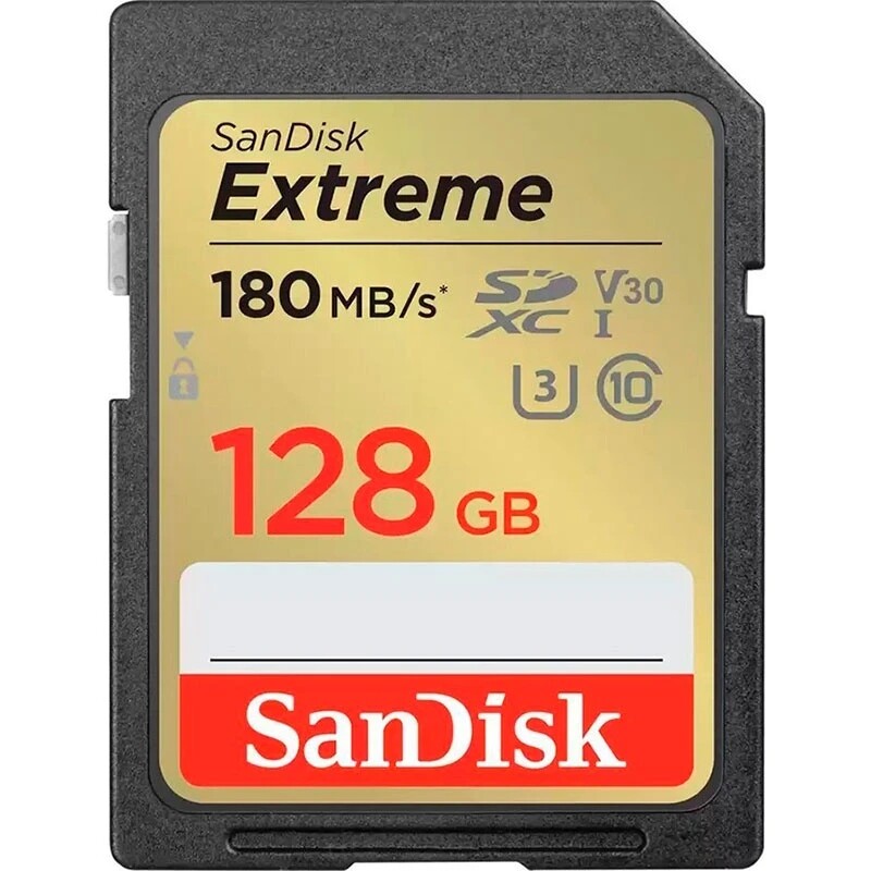 Карта пам`яті SDXC 128GB UHS-I/U3 Class 10 SanDisk Extreme V30 R180/W90MB/s 4K (SDSDXVA-128G-GNCIN)