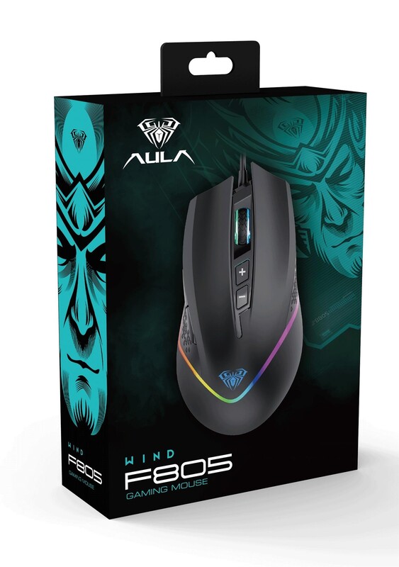 Мышь Aula F805 Wired gaming mouse with 7 keys Black (6948391212906)
