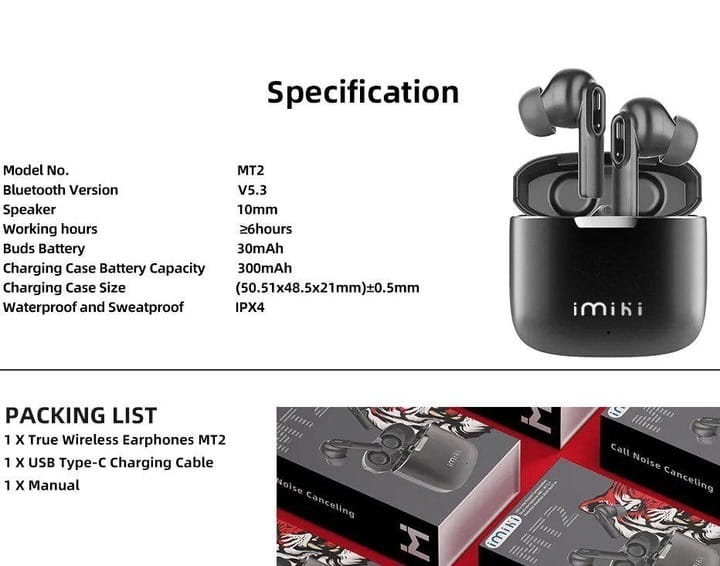 Bluetooth-гарнитура iMiki MT2 Black