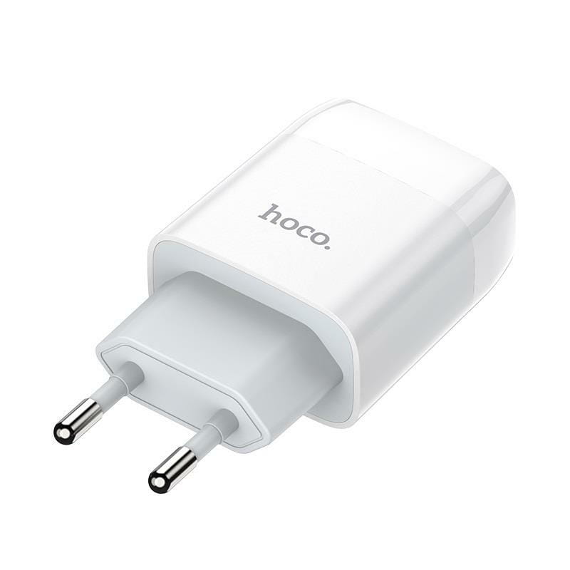 Зарядное устройство Hoco C72A Glorious (1USB, 2.1А) White (6931474713018) + кабель Type-C