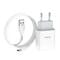 Фото - Зарядное устройство Hoco C72A Glorious (1USB, 2.1А) White (6931474713018) + кабель Type-C | click.ua