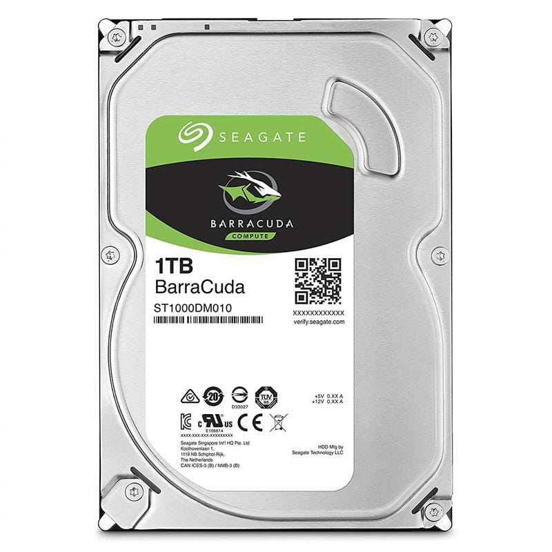Накопитель HDD SATA 1.0TB Seagate BarraCuda 7200rpm 64MB (ST1000DM010) Refurbished