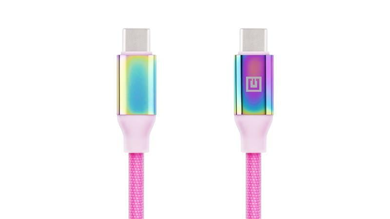 Кабель REAL-EL Premium USB Type-C - USB Type-C (M/M), 1 м, Rainbow (EL123500053)