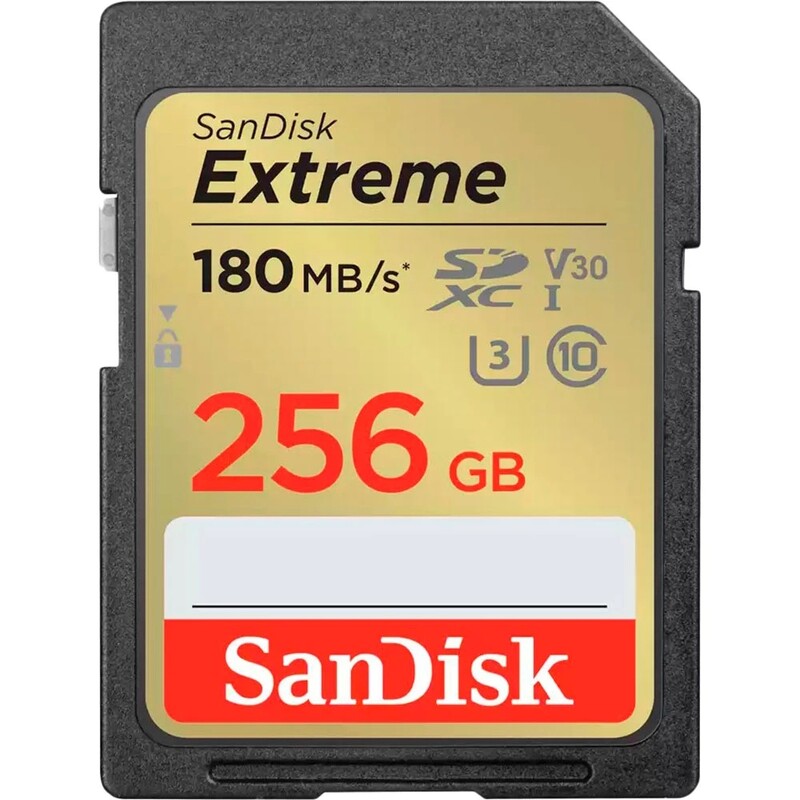 Карта пам`яті SDXC 256GB UHS-I/U3 Class 10 SanDisk Extreme V30 R180/W130MB/s 4K (SDSDXVV-256G-GNCIN)