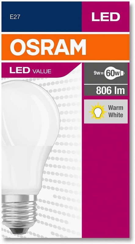 Лампа світлодіодна Osram LED Value Е27 8.5-60W 2700K 220V A60 (4052899326842)