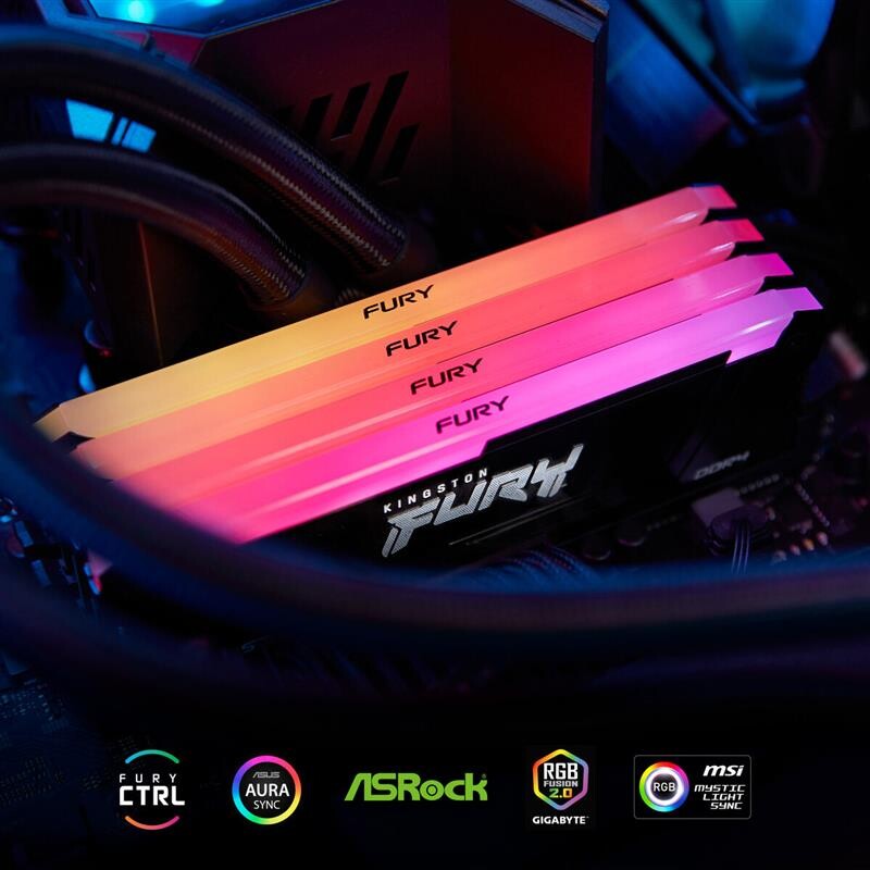 Модуль пам`яті DDR4 2x8GB/3600 Kingston Fury Beast RGB Black (KF436C17BB2AK2/16)