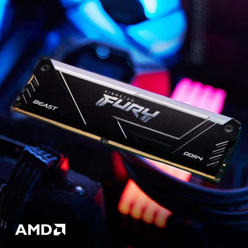 Модуль пам`яті DDR4 2x8GB/3200 Kingston Fury Beast RGB Black (KF432C16BB2AK2/16)