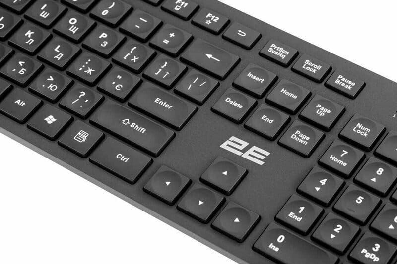 Клавиатура беспроводная 2E KS260 WL EN/UKR Black (2E-KS260WB)