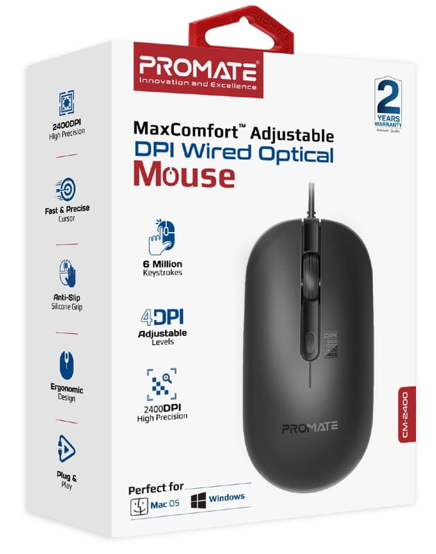 Миша Promate CM-2400 Black