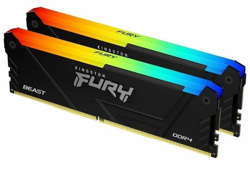 Модуль пам`ятi DDR4 2x32GB/3200 Kingston Fury Beast RGB Black (KF432C16BB2AK2/64)