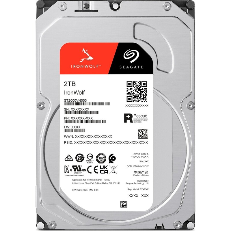 Накопичувач HDD SATA 2.0TB Seagate IronWolf NAS 5400rpm 256MB (ST2000VN003)