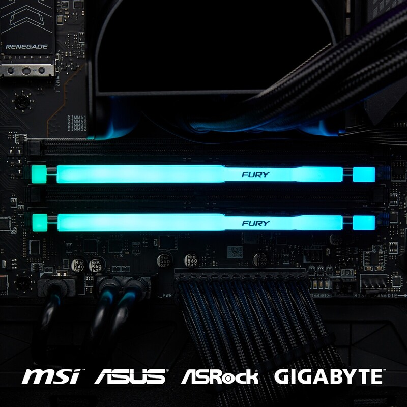Модуль пам`яті DDR5 2x8GB/5200 Kingston Fury Beast RGB Black (KF552C40BBAK2-16)