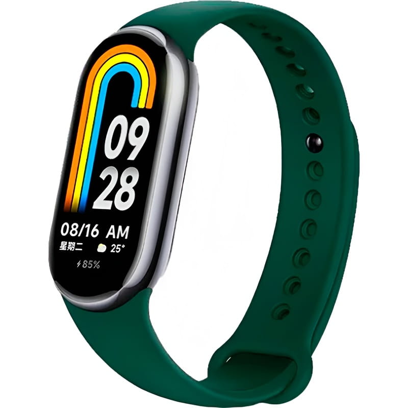 Силіконовий ремінець BeCover для Xiaomi Mi Smart Band 8 Dark Green (709384)