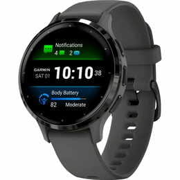 Смарт-часы Garmin Venu 3s Silver Stainless Steel Bezel with Pebble Gray Case and Silicone Band (010-02785-50)