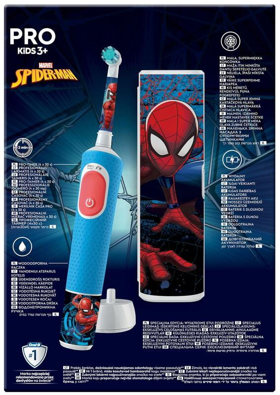 Зубная электрощетка Braun Oral-B Pro Kids D103.413.2KX Spider-Man
