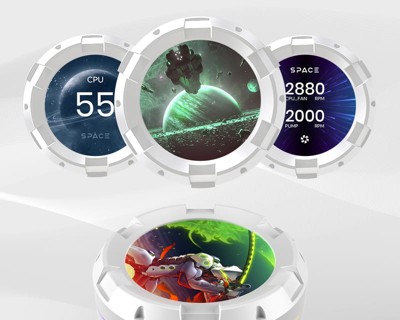 Система водяного охолодження ID-Cooling Space LCD SL240 White