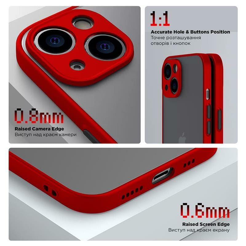 Чехол-накладка Armorstandart Frosted Matte для Xiaomi Redmi 12 4G Red (ARM68553)