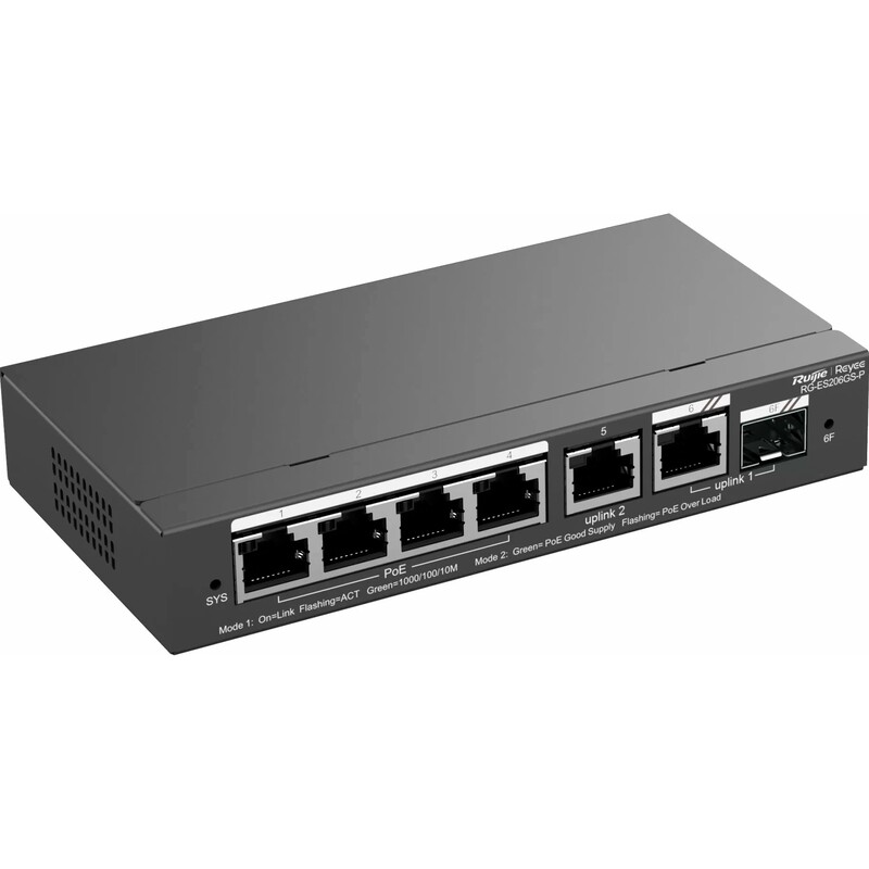 Комутатор Ruijie Reyee RG-ES206GS-P