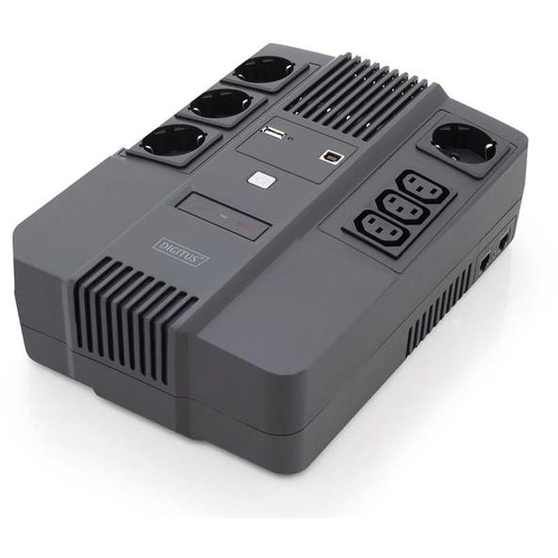 Джерело безперебійного живлення Digitus Line Interactive 800VA, USB, 4хSchuko, 3хС13, LED (DN-170111)