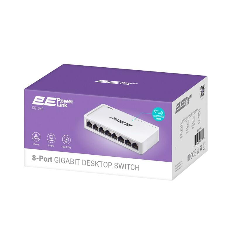 Коммутатор 2E PowerLink SG108C (8xGE, неуправляемый)