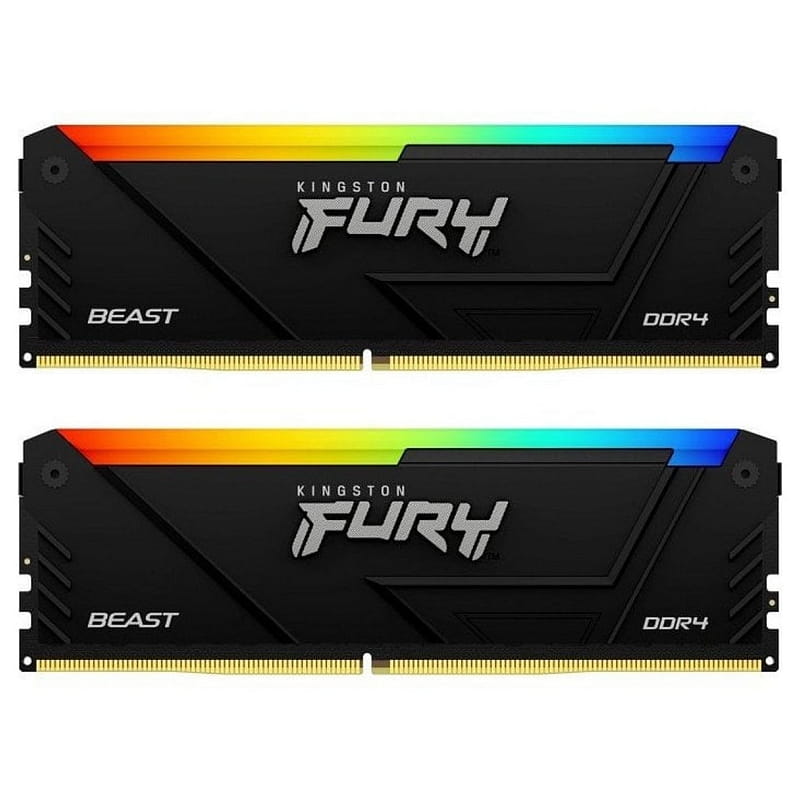 Модуль памяти DDR4 2x16GB/3600 Kingston Fury Beast RGB Black (KF436C18BB2AK2/32)