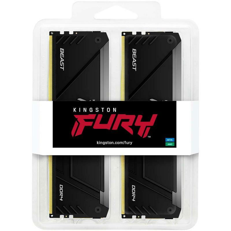 Модуль памяти DDR4 2x16GB/3600 Kingston Fury Beast RGB Black (KF436C18BB2AK2/32)