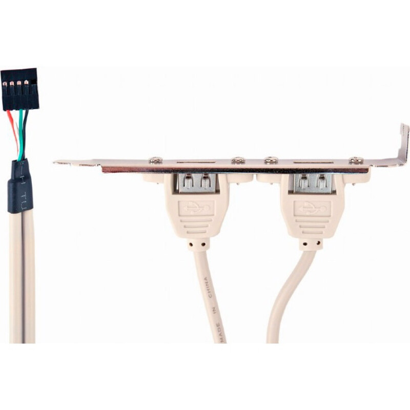 Адаптер 2xAF/10P - 2xUSB V 2.0 Gembird (CCUSBRECEPTACLE)