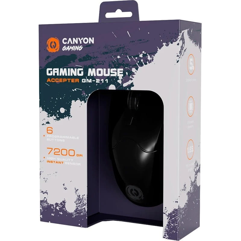 Миша Canyon Accepter GM-211 USB Black (CND-SGM211)