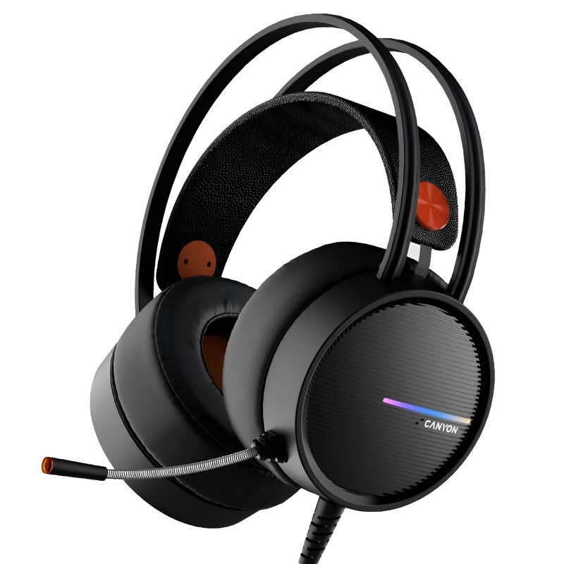 Гарнитура Canyon GH-8A Black/Orange (CND-SGHS8A)