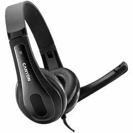 Гарнітура Canyon CHSU-1 USB Black (CNS-CHSU1B)