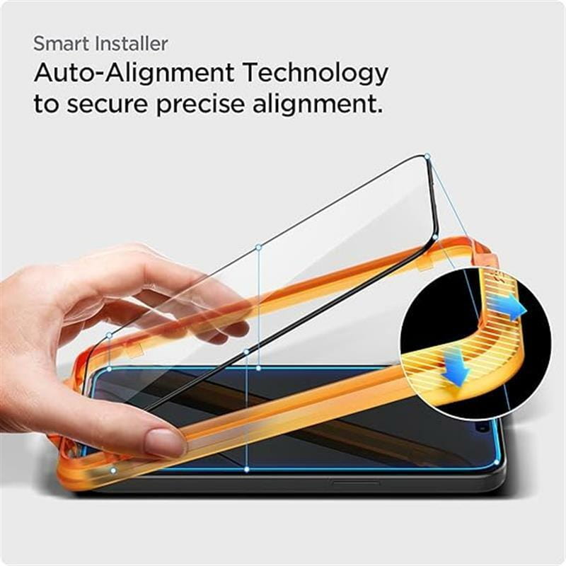 Захисне скло Spigen Glas.tR AlignMaster FC для Apple iPhone 15, Black, 2шт (AGL06906)